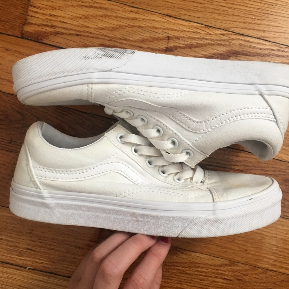 White Old Skool Vans
